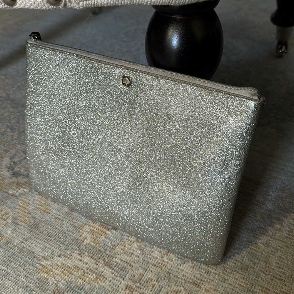 Kate Spade Sparkly Silver Clutch
